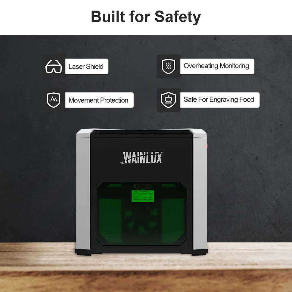 Wainlux Laser Engraver K6 Mark Printer Cutter Woodworking Machines Plastic 3000mw Bluetooth Mini Laser Engraving Marking Machine