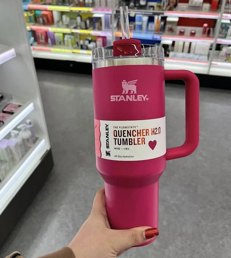 Stanley Quencher Stainless Steel Vacuum Insulated Travel Mug Thermal Coffee Hot Cup with Lid and Straw 30oz/40oz