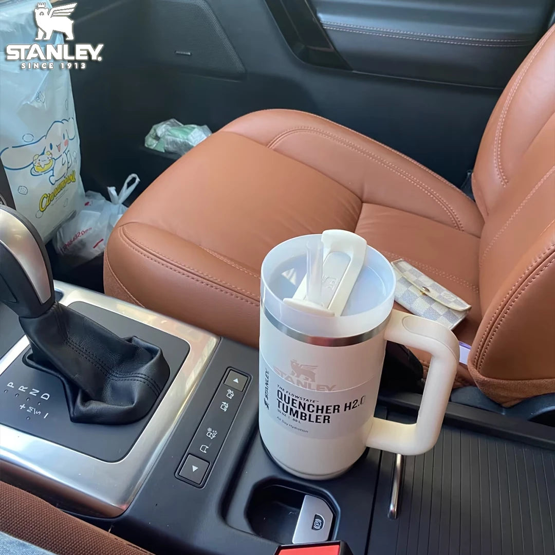 Stanley Quencher Stainless Steel Vacuum Insulated Travel Mug Thermal Coffee Hot Cup with Lid and Straw 30oz/40oz