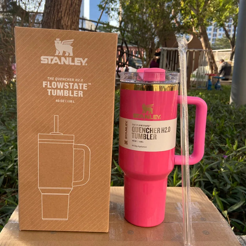 Stanley Quencher Stainless Steel Vacuum Insulated Travel Mug Thermal Coffee Hot Cup with Lid and Straw 30oz/40oz
