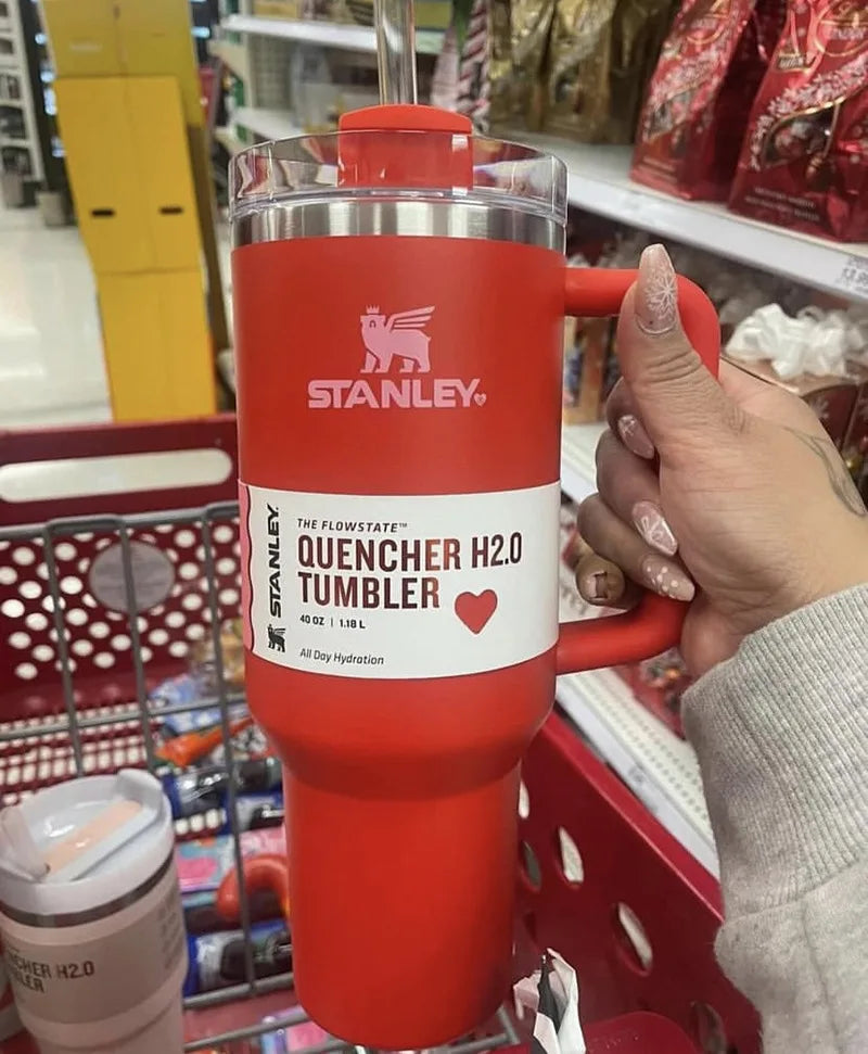 Stanley Quencher Stainless Steel Vacuum Insulated Travel Mug Thermal Coffee Hot Cup with Lid and Straw 30oz/40oz
